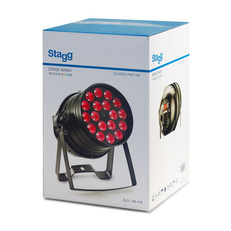 Stagg SLCL 188-41B-0, LED reflektor 18x8W QCL, černý