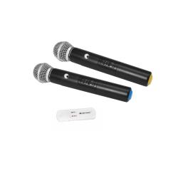 Omnitronic UWM-2HH USB, bezdrátový mikrofonní set, 2x ruční mikrofon