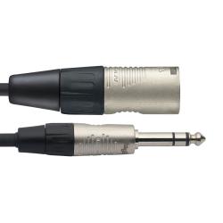 Stagg NAC6PSXMR, audio kabel XLR samec - Jack 6,3 mm zástrčka stereo, 6m