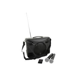QTX Delta-50, přenosný řečnický systém MP3/BT/FM/2x VHF, 50W